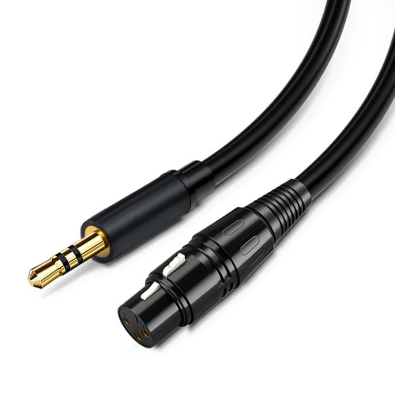 Audio Cable Canon XLR Female To 3.5 Jack Male Aux Connector Gold Plated For Instrument Guitar Mixer Amplifier Bass 1m 2m 3m 5m
Audio Cable Canon XLR Female To 3.5 Jack Male Aux Connector Gold Plated For Instrument Guitar Mixer Amplifier Bass 1m 2m 3m 5m