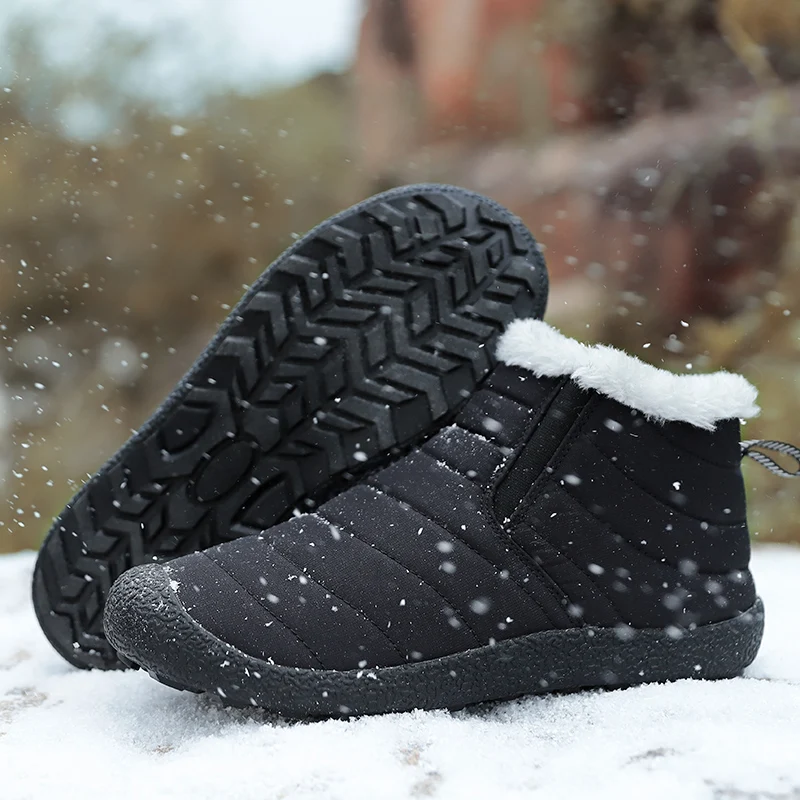 Men's Winter Warm Ankle Boots Women Boots Slip on Plush Snow Boots Outdoor Keep Warm Shoes for Men ,Waterproof Vamp,Size 35-46
Men's Winter Warm Ankle Boots Women Boots Slip on Plush Snow Boots Outdoor Keep Warm Shoes for Men ,Waterproof Vamp,Size 35-46