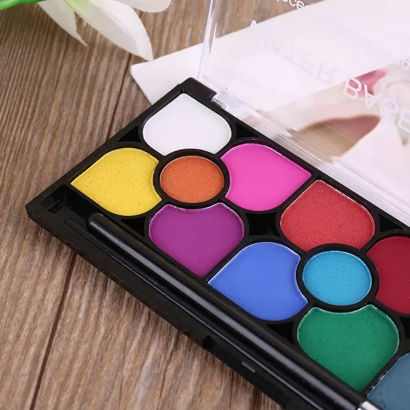 12 Colors Face Painting Body Makeup Non Toxic Safe Water Soluble Paint with Brush Halloween Party Tools
12 Colors Face Painting Body Makeup Non Toxic Safe Water Soluble Paint with Brush Halloween Party Tools