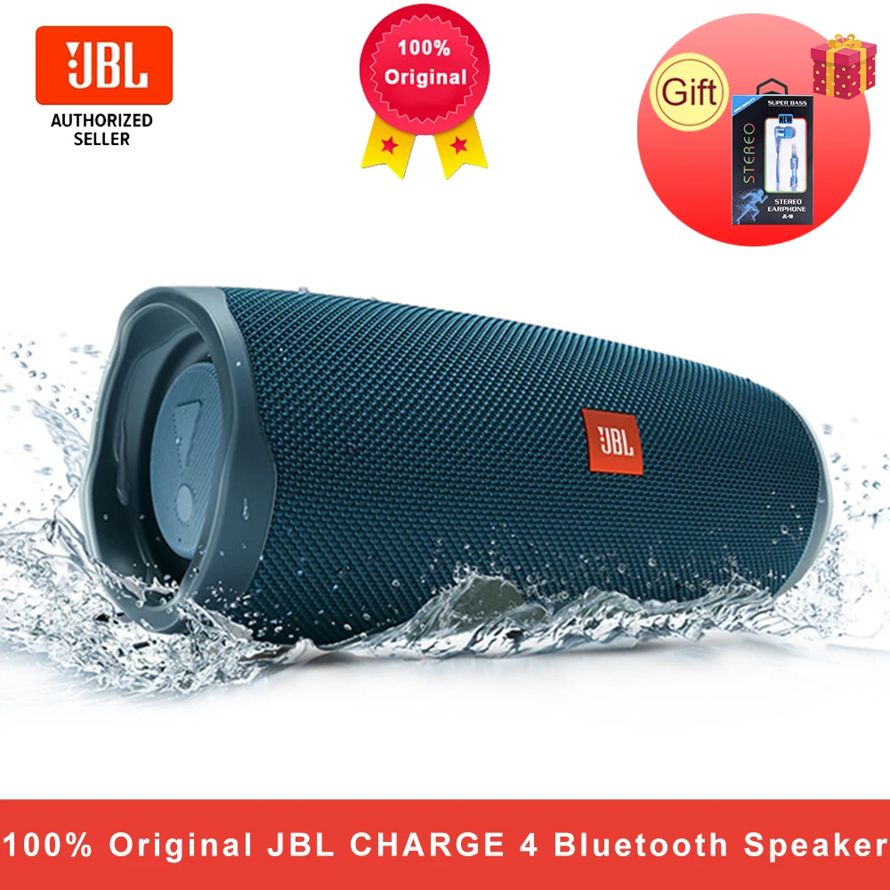 

JBL Зарядка 4 IPX7 Водонепроницаемая уличная музыка Hifi Звук глубокие басы Колонка JBL Charge 4 Беспроводная Bluetooth Портативная колонка