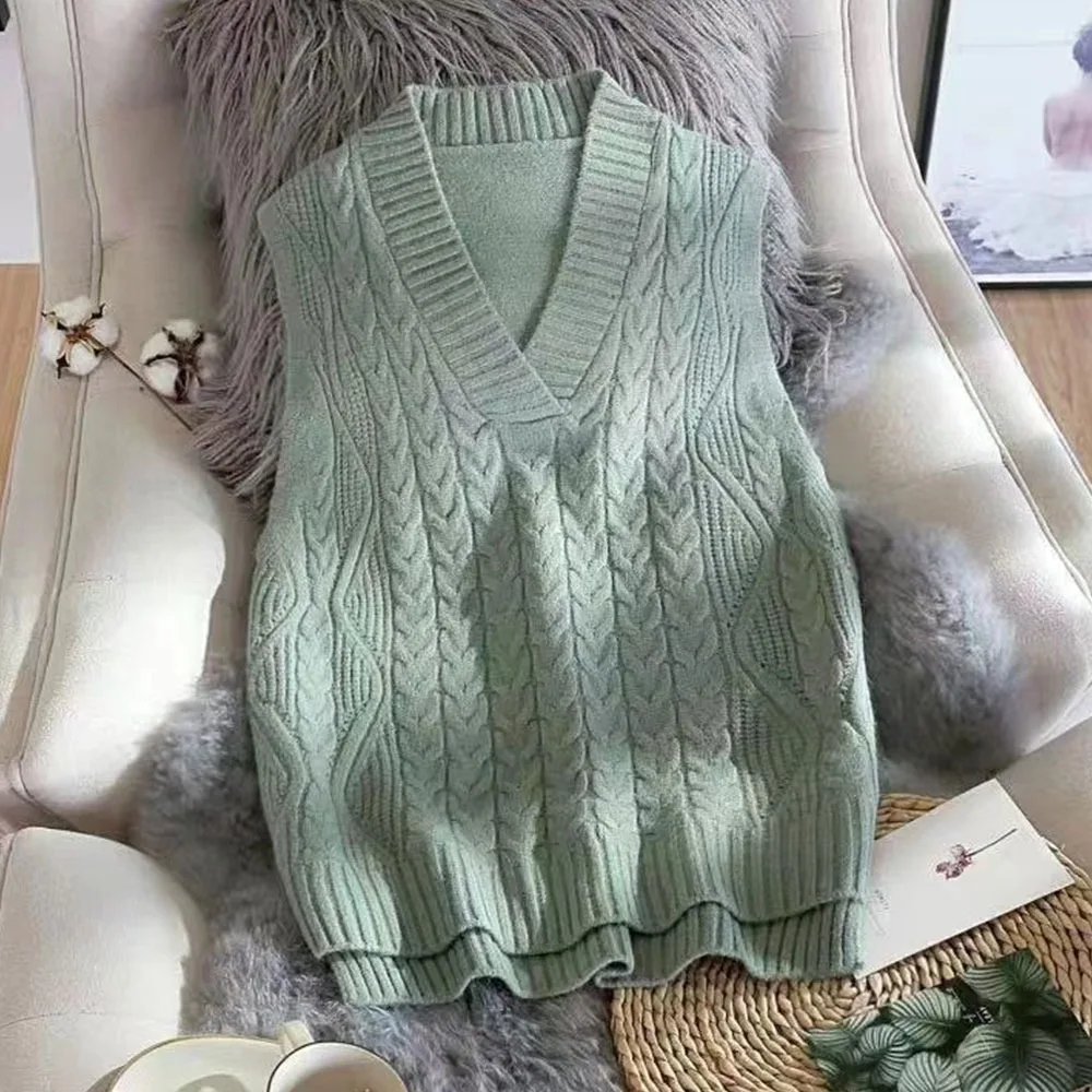Sweater Vest Women V-neck NEW Simple Slim All-match Casual Korean Style Teens Fashion Autumn Winter Sleeveless Loose Solid Vest
Sweater Vest Women V-neck NEW Simple Slim All-match Casual Korean Style Teens Fashion Autumn Winter Sleeveless Loose Solid Vest