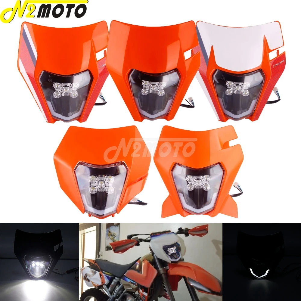 For KTM EXC TPI XC-W EXC-F SMC Six Days FREERIDE 250 Enduro MX Dirt Bike Motocross Head Lamp Fairing LED Hi/Lo Headlight Mask
For KTM EXC TPI XC-W EXC-F SMC Six Days FREERIDE 250 Enduro MX Dirt Bike Motocross Head Lamp Fairing LED Hi/Lo Headlight Mask