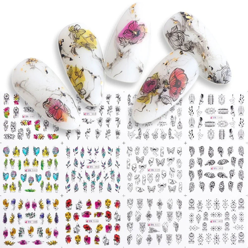 Nail Art Decoration Stickers Spring Summer Simple Watercolor Nail Sticker Floral Nails Decals Designs Gel Manicure Decor
Nail Art Decoration Stickers Spring Summer Simple Watercolor Nail Sticker Floral Nails Decals Designs Gel Manicure Decor