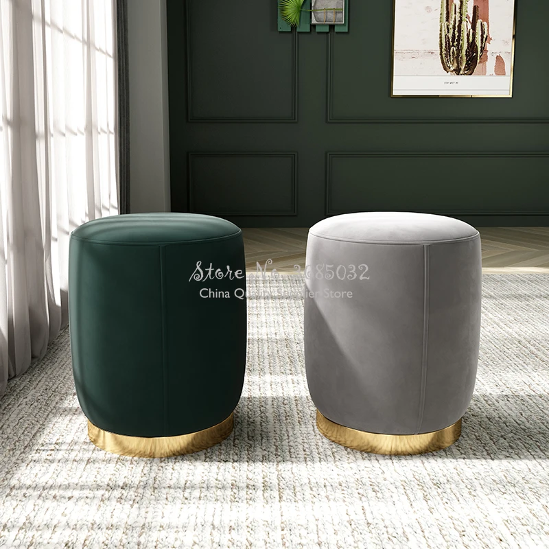 Nordic Leather Sofa Stool Household Shoe Changing Stools Flannel Footstool Living Room Stool Creative Small Round Low Bench New
Nordic Leather Sofa Stool Household Shoe Changing Stools Flannel Footstool Living Room Stool Creative Small Round Low Bench New