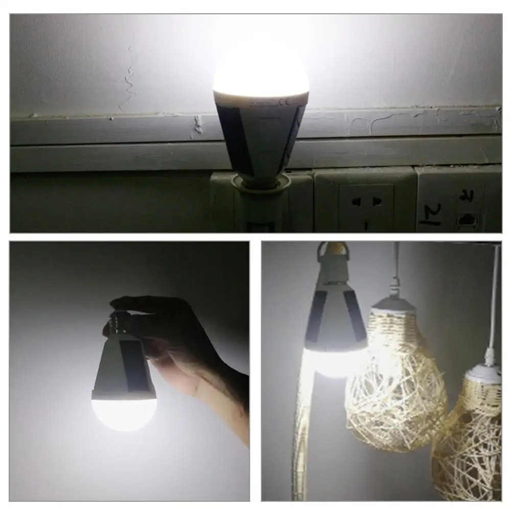 Waterproof Solar Bulb 7W 12W 85-265V Rechargeable Solar Lamp Portable E27 Led Bulb Light Energy Camping Hiking Outdoor Light
Waterproof Solar Bulb 7W 12W 85-265V Rechargeable Solar Lamp Portable E27 Led Bulb Light Energy Camping Hiking Outdoor Light