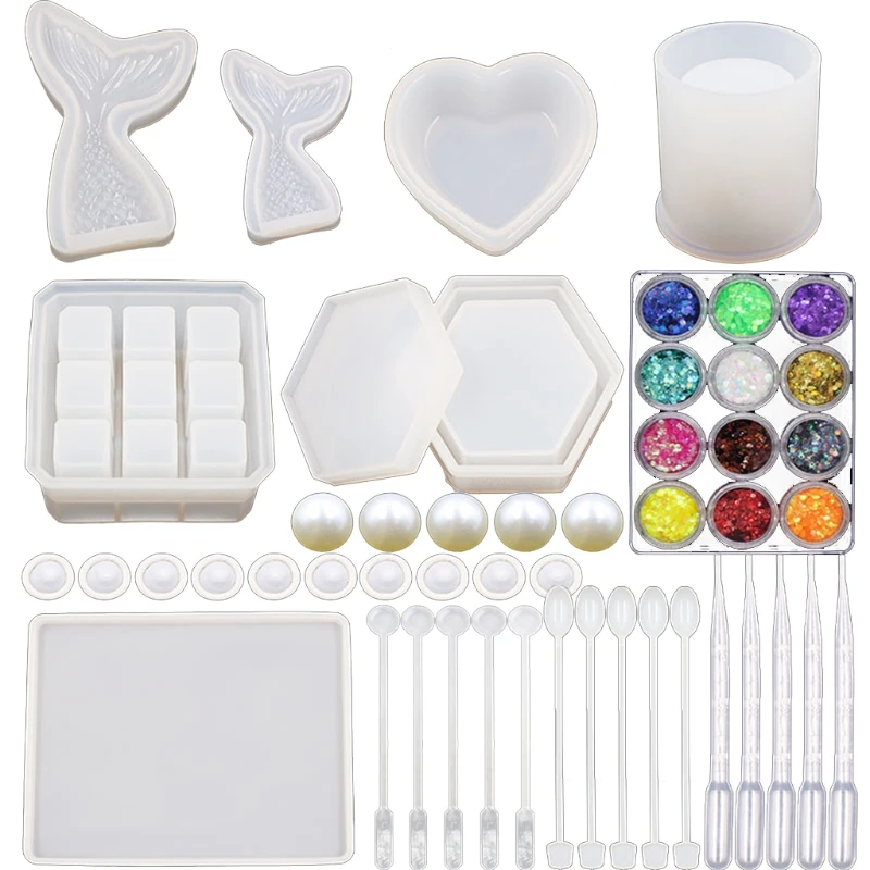 1 Set Crystal Epoxy Resin Mold Jewelry Box Lipstick Storage Case Silicone Mould 83XF
1 Set Crystal Epoxy Resin Mold Jewelry Box Lipstick Storage Case Silicone Mould 83XF