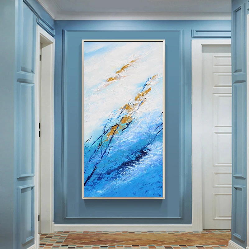 Oil Painting of Blue Sea Entrance Living Room Dining Room Vertical Version of The Murals Modern Minimalist Hand-painted Abstract
Oil Painting of Blue Sea Entrance Living Room Dining Room Vertical Version of The Murals Modern Minimalist Hand-painted Abstract