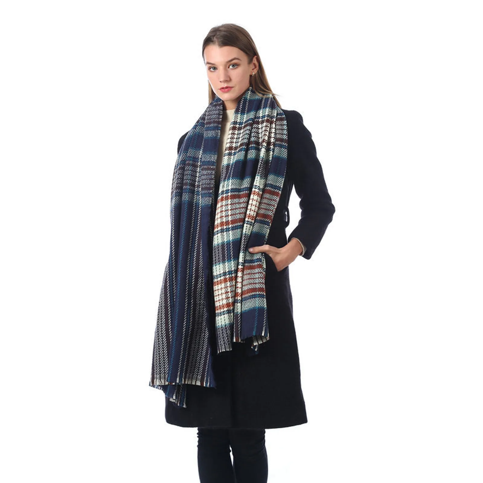 Women's winter new fashion trend casual Warm plaid scarf Japanese imitation cashmere thick warm scarf 200*70CM scarf shawl
Women's winter new fashion trend casual Warm plaid scarf Japanese imitation cashmere thick warm scarf 200*70CM scarf shawl