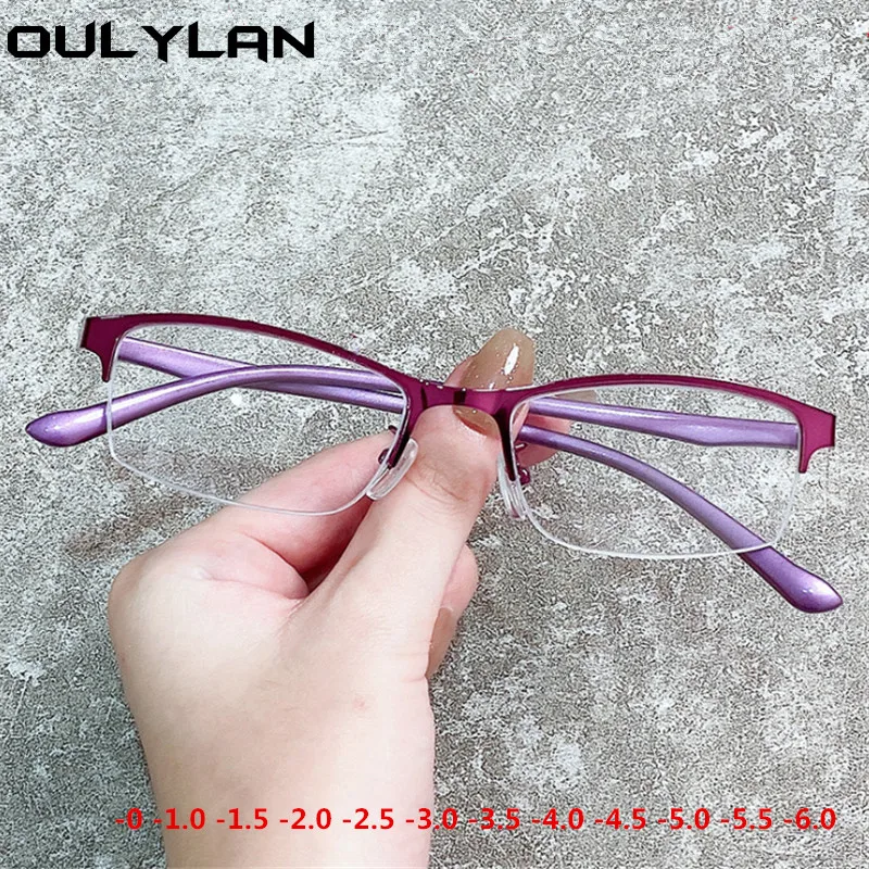 Oulylan Half Frame Finished Myopia Glasses Men Women Short-sighted Eyewear -1.0 1.5 2.0 2.5 Anti-blue light Prescription Glasses
Oulylan Half Frame Finished Myopia Glasses Men Women Short-sighted Eyewear -1.0 1.5 2.0 2.5 Anti-blue light Prescription Glasses