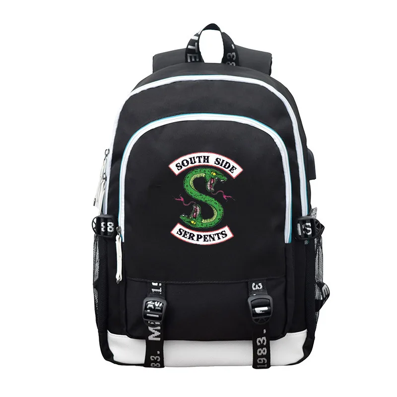 Riverdale Cosplay Prop Serpent Backpack WIth USB charging Teen School Bag Shoulder Bags Large Capacity Rucksack Travel Knapsack
Riverdale Cosplay Prop Serpent Backpack WIth USB charging Teen School Bag Shoulder Bags Large Capacity Rucksack Travel Knapsack