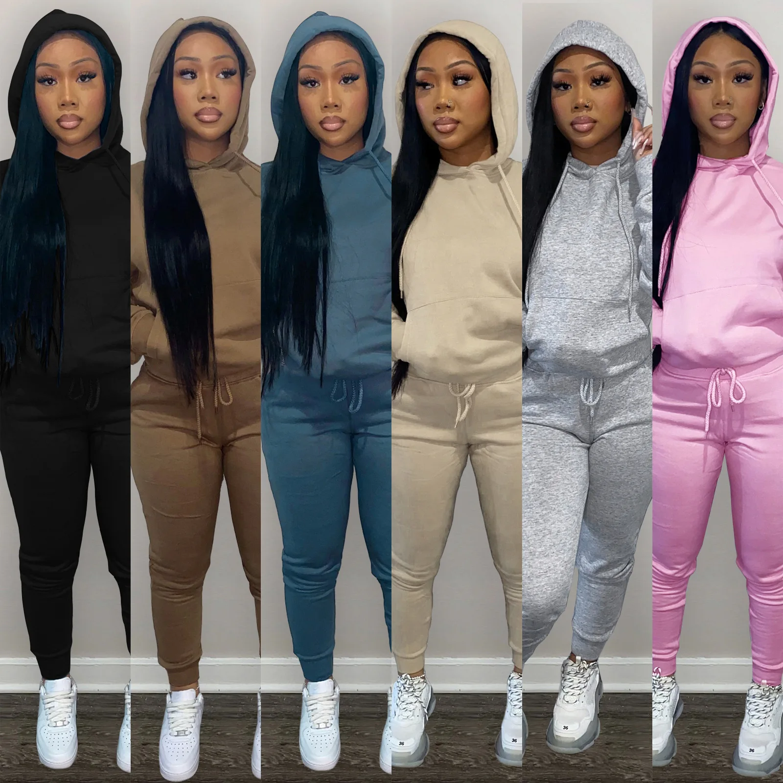 2HR8197 Autumn Winter Women Casual Fashion Solid Fleece Drawstring Hood Sports Two Piece Set Hot
2HR8197 Autumn Winter Women Casual Fashion Solid Fleece Drawstring Hood Sports Two Piece Set Hot