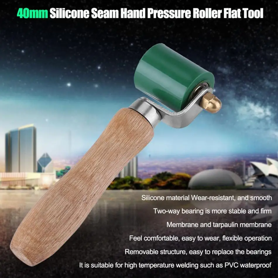 Hand Roller 40mm Silicone High Temperature Resistant Seam Hand Pressure Roller Roofing PVC Welding Tool 
Hand Roller 40mm Silicone High Temperature Resistant Seam Hand Pressure Roller Roofing PVC Welding Tool