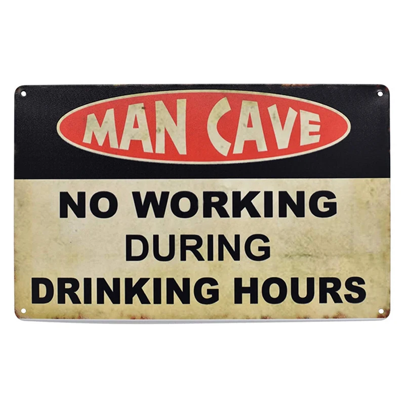 No Working During Drinking Hours Metal Tin Signs Funny Beer Vintage Garage Wall Signs Retro Decor Indoor Road Country 8X12 Inch
No Working During Drinking Hours Metal Tin Signs Funny Beer Vintage Garage Wall Signs Retro Decor Indoor Road Country 8X12 Inch