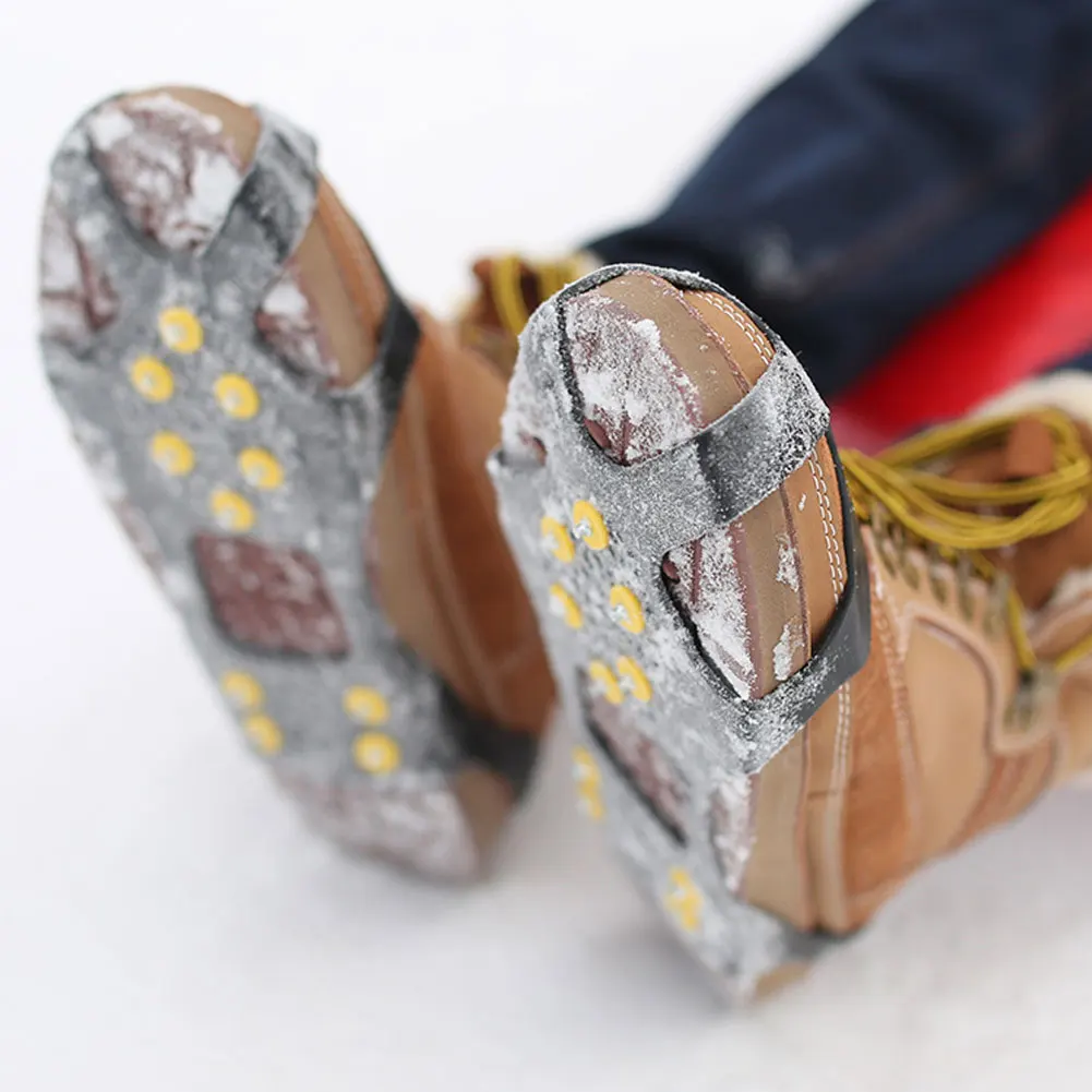 1 Pair 10 Studs Winter Climbing Anti Slip Shoes Cover TPR Anti Skid Spike Grips Cleats Cover crampons For Hiking Accessories
1 Pair 10 Studs Winter Climbing Anti Slip Shoes Cover TPR Anti Skid Spike Grips Cleats Cover crampons For Hiking Accessories