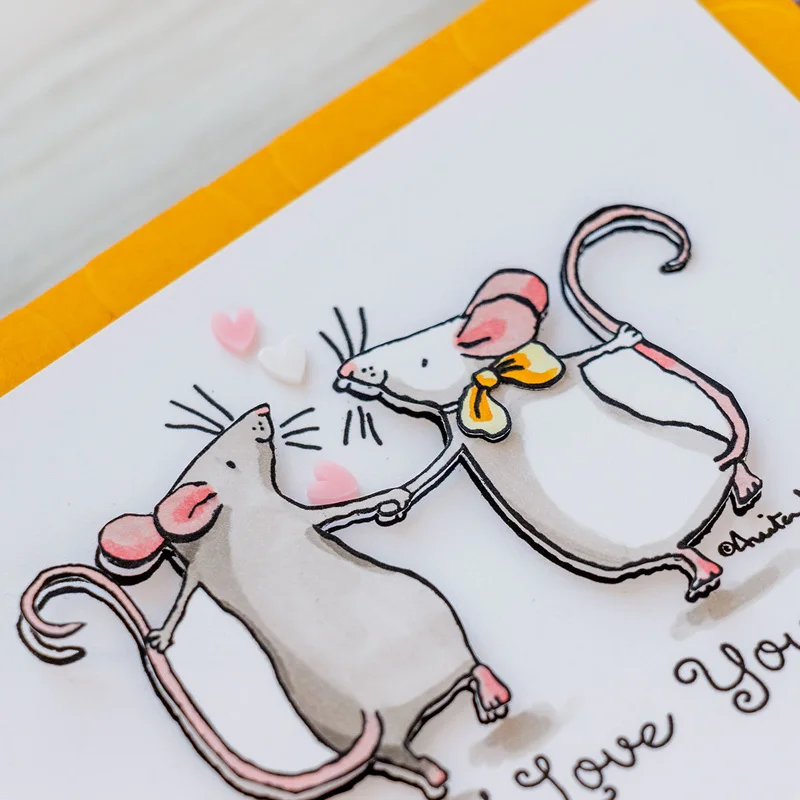 Ever Thine Happy Valentine's Day Mice 2021 New Transparent Stamps and Dies for DIY Scrapbooking Cards Making Crafts Clear Stamps
Ever Thine Happy Valentine's Day Mice 2021 New Transparent Stamps and Dies for DIY Scrapbooking Cards Making Crafts Clear Stamps