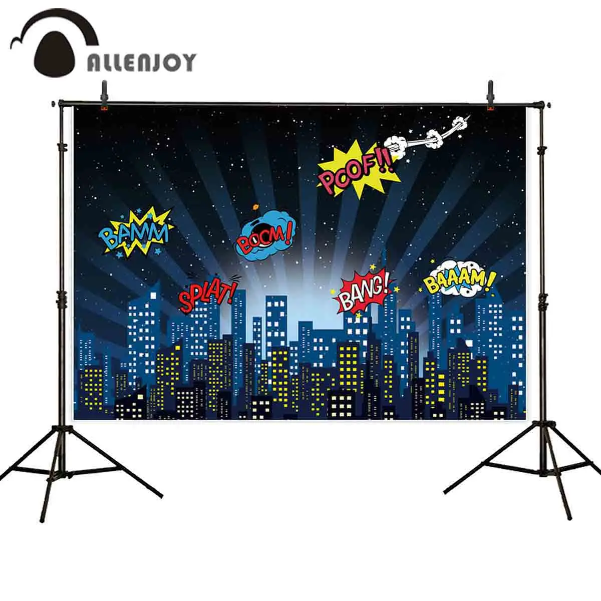 Allenjoy photographic backdrop hero urban night spotlight boy birthday party background photocall photobooth prop printing
Allenjoy photographic backdrop hero urban night spotlight boy birthday party background photocall photobooth prop printing