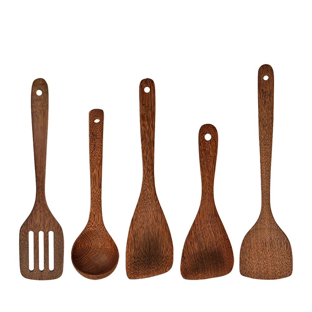 New Wooden Kitchen Utensils Set Wooden Spoons for Cooking Natural Teak Wood Kitchen Spatula Set for Including 5 Pack
New Wooden Kitchen Utensils Set Wooden Spoons for Cooking Natural Teak Wood Kitchen Spatula Set for Including 5 Pack