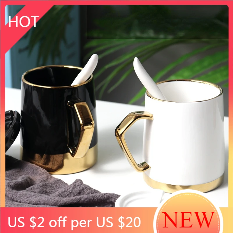 Minimalist Couple Modern Coffee Mug White Black Large Mug Gold Ceramic Coffee Breakfast Cup Caneca Stanley Friends Mug AA50MK
Minimalist Couple Modern Coffee Mug White Black Large Mug Gold Ceramic Coffee Breakfast Cup Caneca Stanley Friends Mug AA50MK