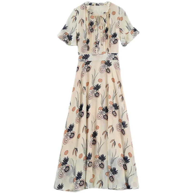 COIGARSAM 3XL Plus Sizeach Style Print Women Long dress Chiffon Dresses Khaki 3077
COIGARSAM 3XL Plus Sizeach Style Print Women Long dress Chiffon Dresses Khaki 3077