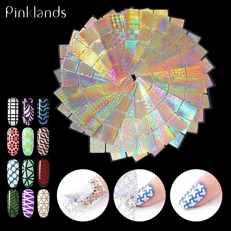 6/12/18/24 Sheets Nail Art Vinyl Stencil Guide Tips Hollow Laser Sticker Irregular Grid Transfer Guide Template Nail Decals Kit
6/12/18/24 Sheets Nail Art Vinyl Stencil Guide Tips Hollow Laser Sticker Irregular Grid Transfer Guide Template Nail Decals Kit