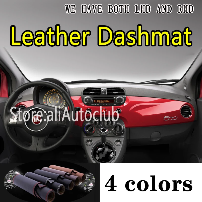 Коврик для приборной панели Fiat 500 500C 2008-2022 из искусственной кожи |
