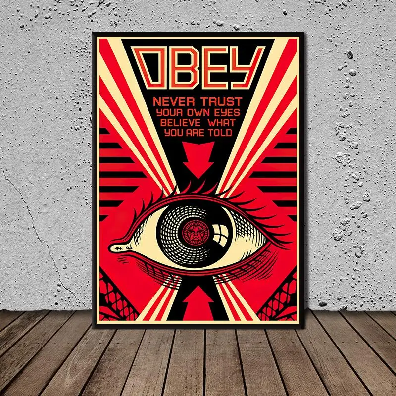 1pcs HD Art Poster Obey Propaganda Poster Wall Picture Canvas Wall Art Painting for Bedroom Wall Dcor