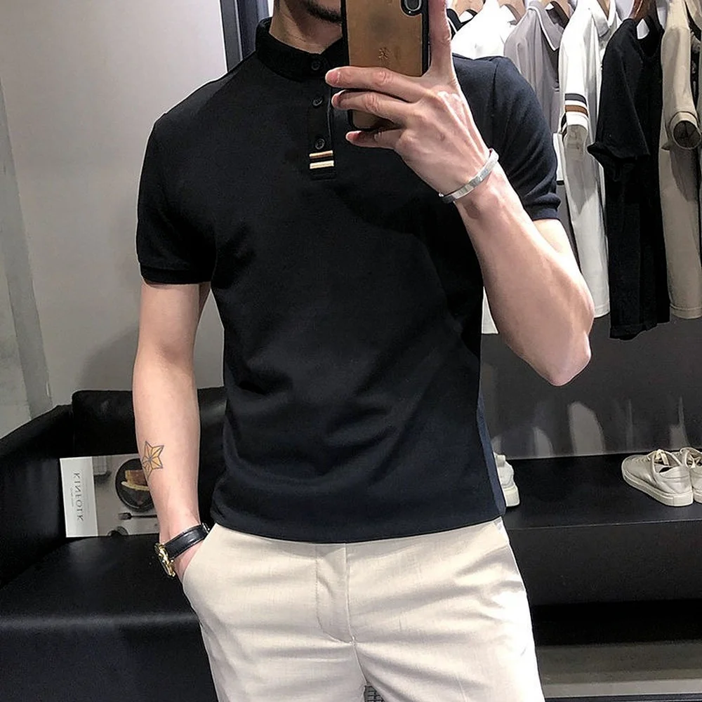 Men's Shirt 2021 New Summer Cotton Men's Polo Shirt Lapel Color Striped Short-sleeved Tshirt Korean Version of Slim Casual Shirt
Men's Shirt 2021 New Summer Cotton Men's Polo Shirt Lapel Color Striped Short-sleeved Tshirt Korean Version of Slim Casual Shirt