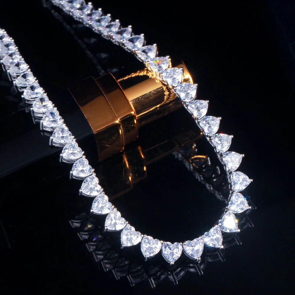CWWZircons Shiny 5A Cubic Zirconia Heart Shape Iced Out Bling CZ Tennis Necklace for Women Fashion Hip Hop Party Jewelry CP082
CWWZircons Shiny 5A Cubic Zirconia Heart Shape Iced Out Bling CZ Tennis Necklace for Women Fashion Hip Hop Party Jewelry CP082