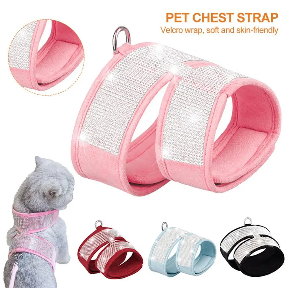 Pet Cat Harness K-shaped Anti-escape Rhinestone Inlaid Pet Dogs Cats Chest Strap Pet Supplies
Pet Cat Harness K-shaped Anti-escape Rhinestone Inlaid Pet Dogs Cats Chest Strap Pet Supplies