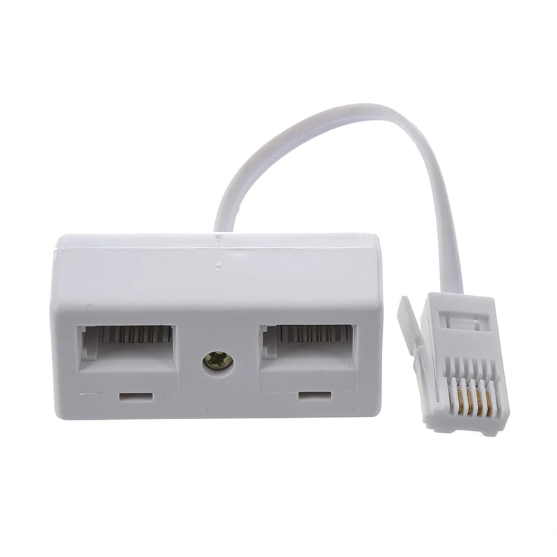 One BT Plug to Two UK BT Telephone Socket Adapter Splitter 
One BT Plug to Two UK BT Telephone Socket Adapter Splitter