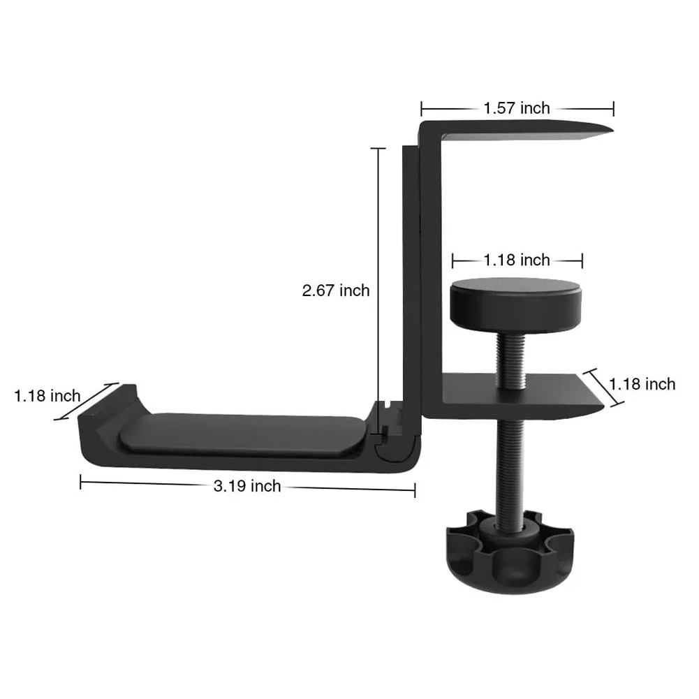 Aluminium Alloy Headphone Holder Headset Bracket Hanger Metal Wall Clamp Hook Adjustable Foldable Earphone Stand Desktop Mount 
Aluminium Alloy Headphone Holder Headset Bracket Hanger Metal Wall Clamp Hook Adjustable Foldable Earphone Stand Desktop Mount