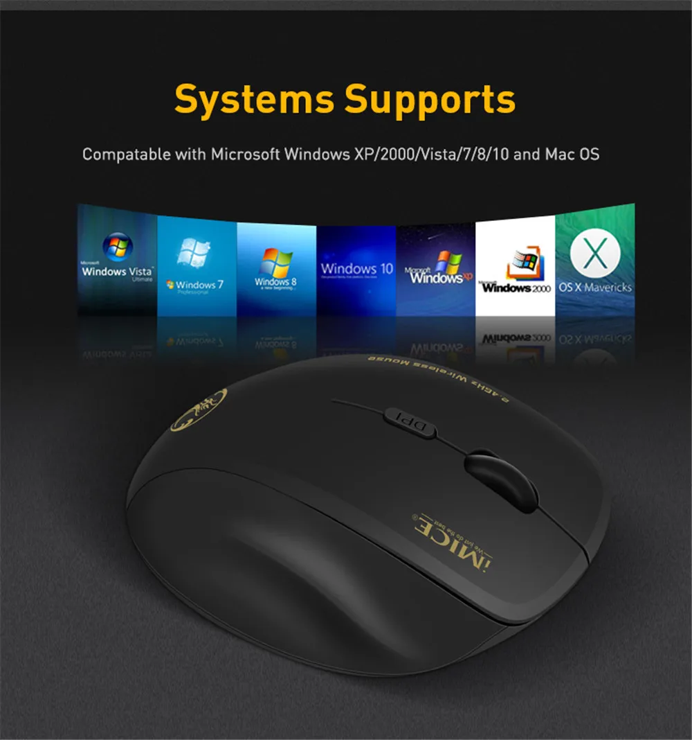 Wireless Mouse Ergonomic Computer Mouse PC Optical Mause with USB Receiver 6 buttons 2.4Ghz Wireless Mice 1600 DPI For Laptop
Wireless Mouse Ergonomic Computer Mouse PC Optical Mause with USB Receiver 6 buttons 2.4Ghz Wireless Mice 1600 DPI For Laptop