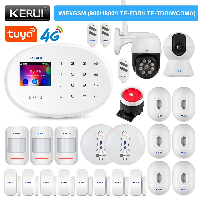 KERUI W20 домашняя охранная сигнализация Wi-Fi GSM Беспроводная Tuya умный дом приложение