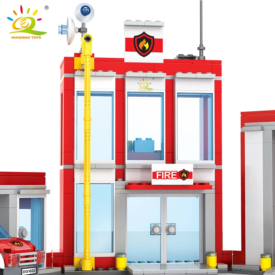 HUIQIBAO 718pcs City Fire Station Building Blocks Truck Car Helicopter Firefighter Man Figures Bricks Toys for Children Gift
HUIQIBAO 718pcs City Fire Station Building Blocks Truck Car Helicopter Firefighter Man Figures Bricks Toys for Children Gift