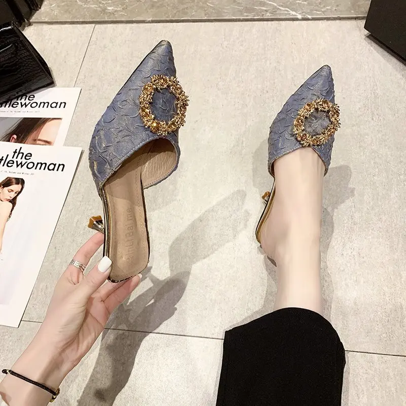 XIXIYIPIN Summer Bling Crystal Sexy Fashion Luxury Brand Designer Shoes Women Slippers Office Thin Heels Mules Ladies Sandals
XIXIYIPIN Summer Bling Crystal Sexy Fashion Luxury Brand Designer Shoes Women Slippers Office Thin Heels Mules Ladies Sandals