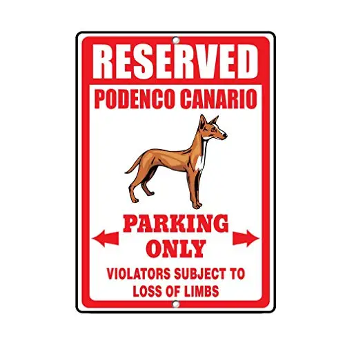 Vintage Look Funny Metal Tin Sign 8X12 Podenco Canario Dog Reserved Parking Only,Vintage Look Reproduction Metal Tin Sign Fun ti
Vintage Look Funny Metal Tin Sign 8X12 Podenco Canario Dog Reserved Parking Only,Vintage Look Reproduction Metal Tin Sign Fun ti