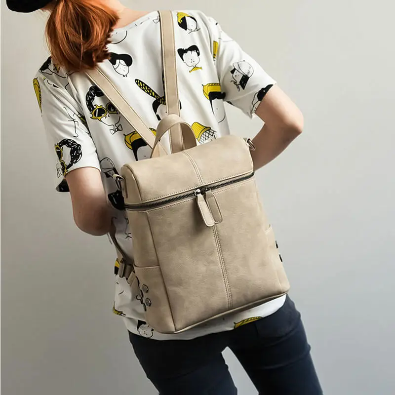 Women Casual Women Backpack PU Leather School Backpack For Teenager Girls Travel Backpack Vintage Solid Zipper Shoulder Bags
Women Casual Women Backpack PU Leather School Backpack For Teenager Girls Travel Backpack Vintage Solid Zipper Shoulder Bags