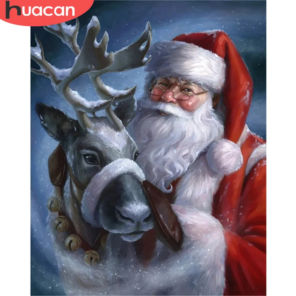 HUACAN DIY Diamond Painting Christmas Full Square Round Diamond Embroidery Santa Claus Mosaic Rhinestone Deer Decoration
HUACAN DIY Diamond Painting Christmas Full Square Round Diamond Embroidery Santa Claus Mosaic Rhinestone Deer Decoration