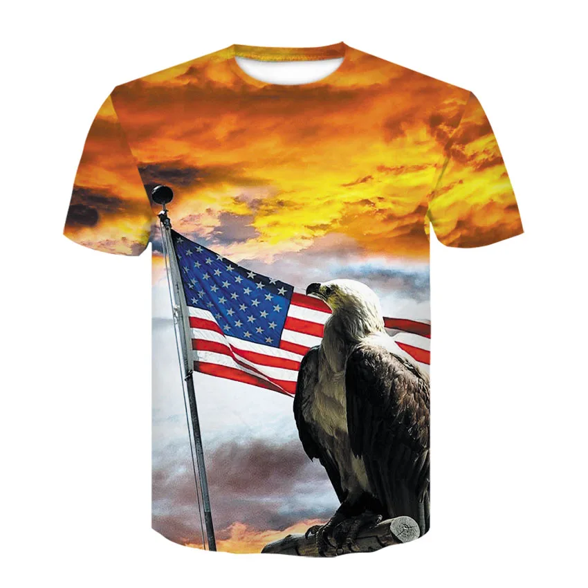 Hot Fashion Men T-shirt Brand 3d Funny Eagle American flag Print Man Brand T Shirt Summer Tops Tees drop ship
Hot Fashion Men T-shirt Brand 3d Funny Eagle American flag Print Man Brand T Shirt Summer Tops Tees drop ship