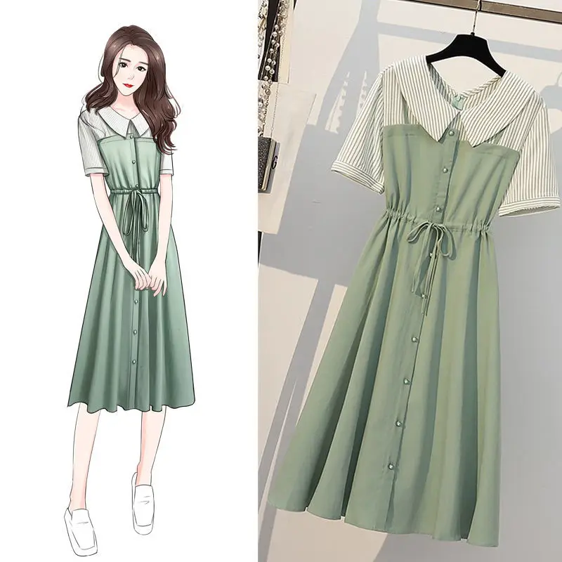 Women's Spring Summer Style Women's Dress Sailor Collar Collar Plaid Patchwork A-Line Elegant Temperament Ladies Dress SS3124
Women's Spring Summer Style Women's Dress Sailor Collar Collar Plaid Patchwork A-Line Elegant Temperament Ladies Dress SS3124
