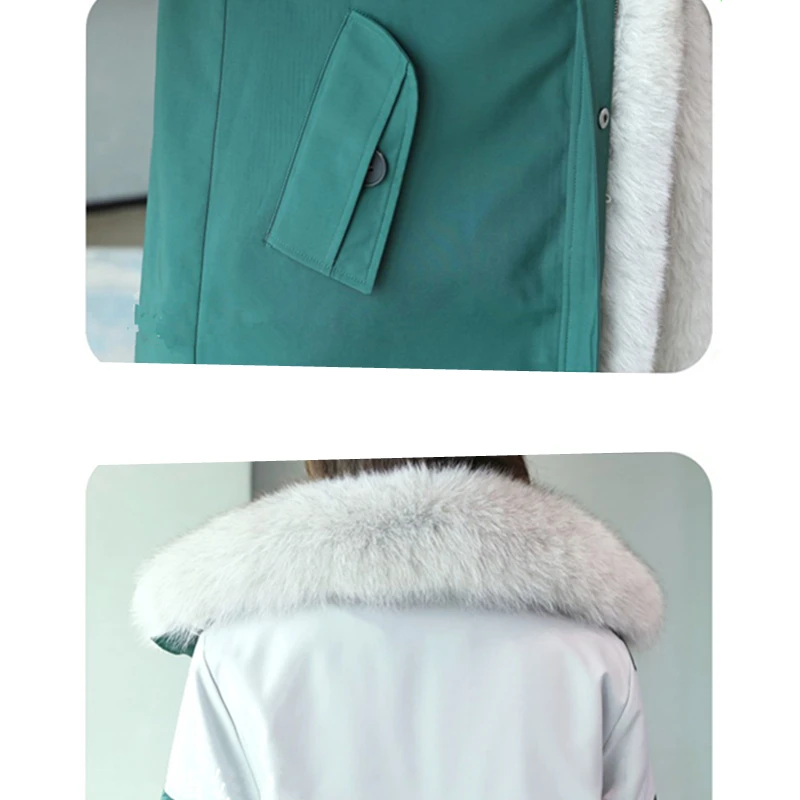 Winter Jacket Women Fashion Plus Size Faux Fur Collar Removable Liner Splicing Long Down Cotton Overcoat Loose Ladies Parka H795
Winter Jacket Women Fashion Plus Size Faux Fur Collar Removable Liner Splicing Long Down Cotton Overcoat Loose Ladies Parka H795