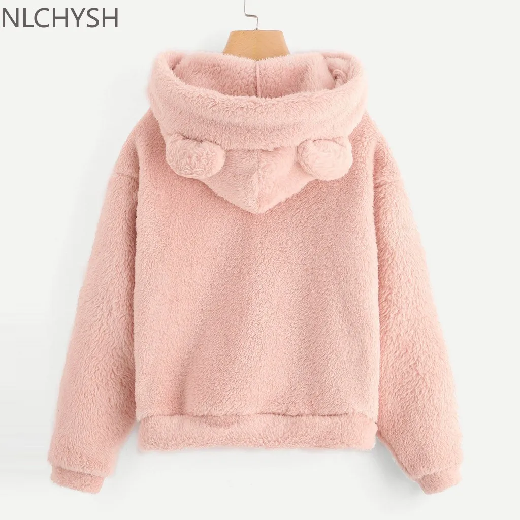 Fluffy hoodies Women kawaii Sweatshirt cute bear ear cap Autumn Winter Warm pullover Long Sleeve outwear Fleece coat moletom new
Fluffy hoodies Women kawaii Sweatshirt cute bear ear cap Autumn Winter Warm pullover Long Sleeve outwear Fleece coat moletom new