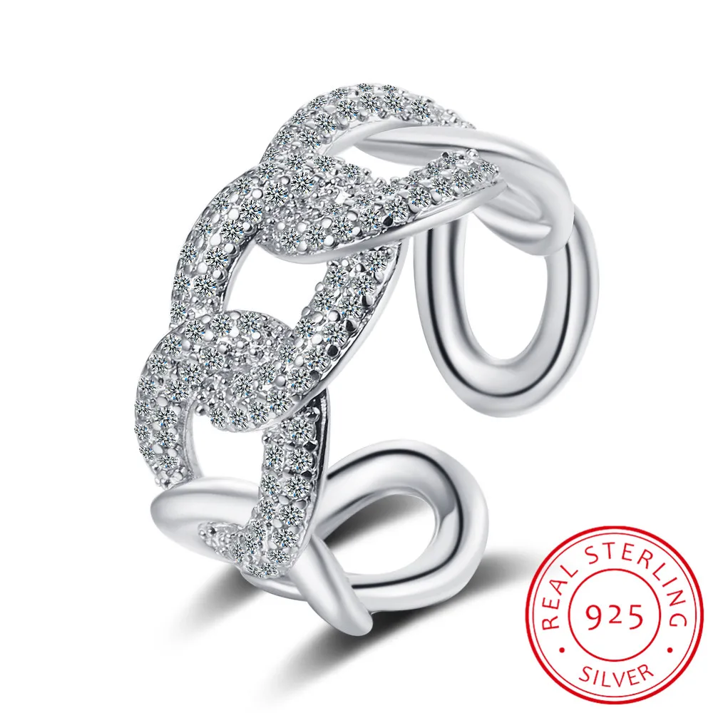 LEKANI Trendy 925 Sterling Silver Chain Rings for Women Couples Vintage Handmade Twisted Geometric Finger Jewelry Party Gifts
LEKANI Trendy 925 Sterling Silver Chain Rings for Women Couples Vintage Handmade Twisted Geometric Finger Jewelry Party Gifts