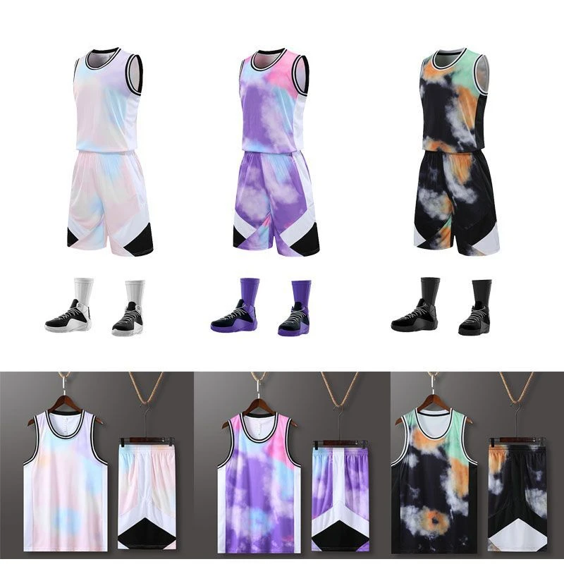 New Arrival Camouflage Basketball Jersey Set Men's Blank Running Tracksuit Breathable Adult Team Sports Kits Basketball Uniforms
New Arrival Camouflage Basketball Jersey Set Men's Blank Running Tracksuit Breathable Adult Team Sports Kits Basketball Uniforms