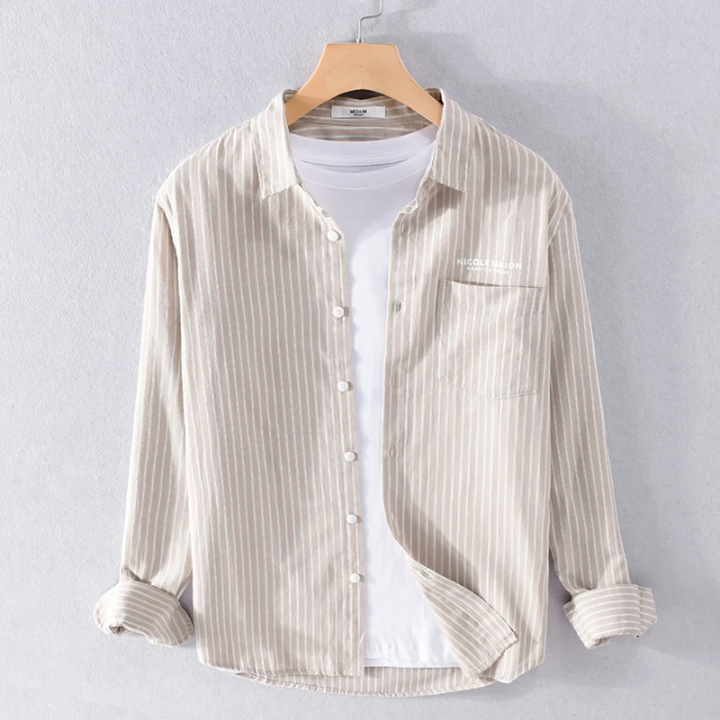 Рубашка мужская с длинным рукавом, 100% хлопок, в полоску
Рубашка мужская с длинным рукавом, 100% хлопок, в полоску