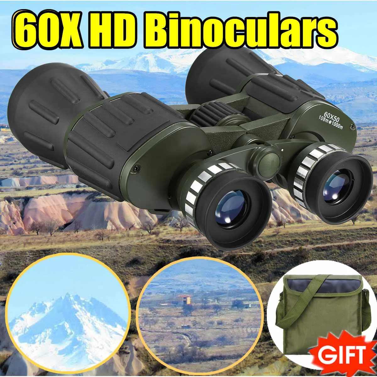 60X50 High Clarity Telescope Binoculars High Power for Outdoor Hunting Sports Scope Optical Night Vision Binocular Fixed Zoom
60X50 High Clarity Telescope Binoculars High Power for Outdoor Hunting Sports Scope Optical Night Vision Binocular Fixed Zoom