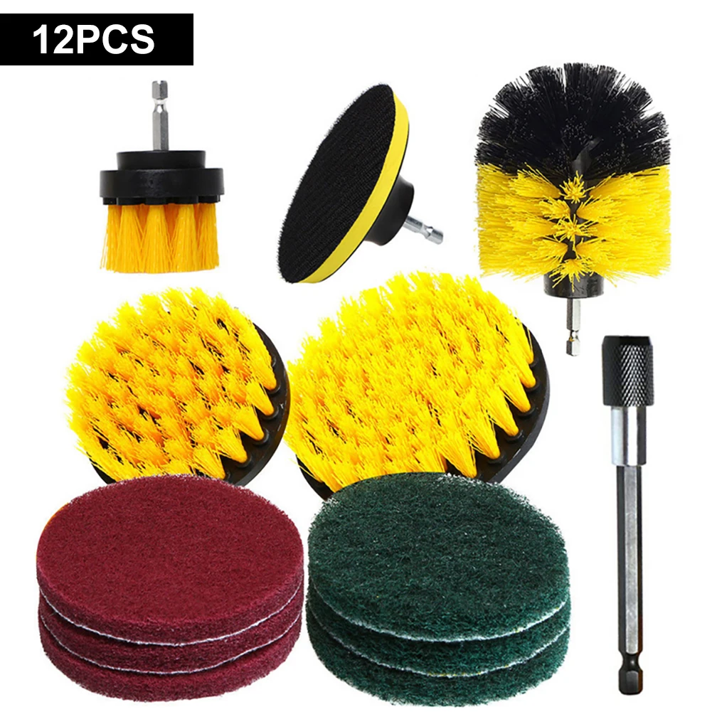 6/12Pcs Electric Scrubber Brush Kit Cordless Drill Brush Attachment Bathroom Cleaning Car Detailing Nylon Cleaning Brushes
6/12Pcs Electric Scrubber Brush Kit Cordless Drill Brush Attachment Bathroom Cleaning Car Detailing Nylon Cleaning Brushes