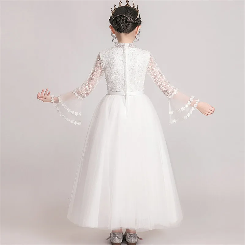 2019Elegant New Girls Children Solid White Color Wedding Birthday Party Puffy Dress Kids Teens Long Sleeves Dress For 3~14Years
2019Elegant New Girls Children Solid White Color Wedding Birthday Party Puffy Dress Kids Teens Long Sleeves Dress For 3~14Years
