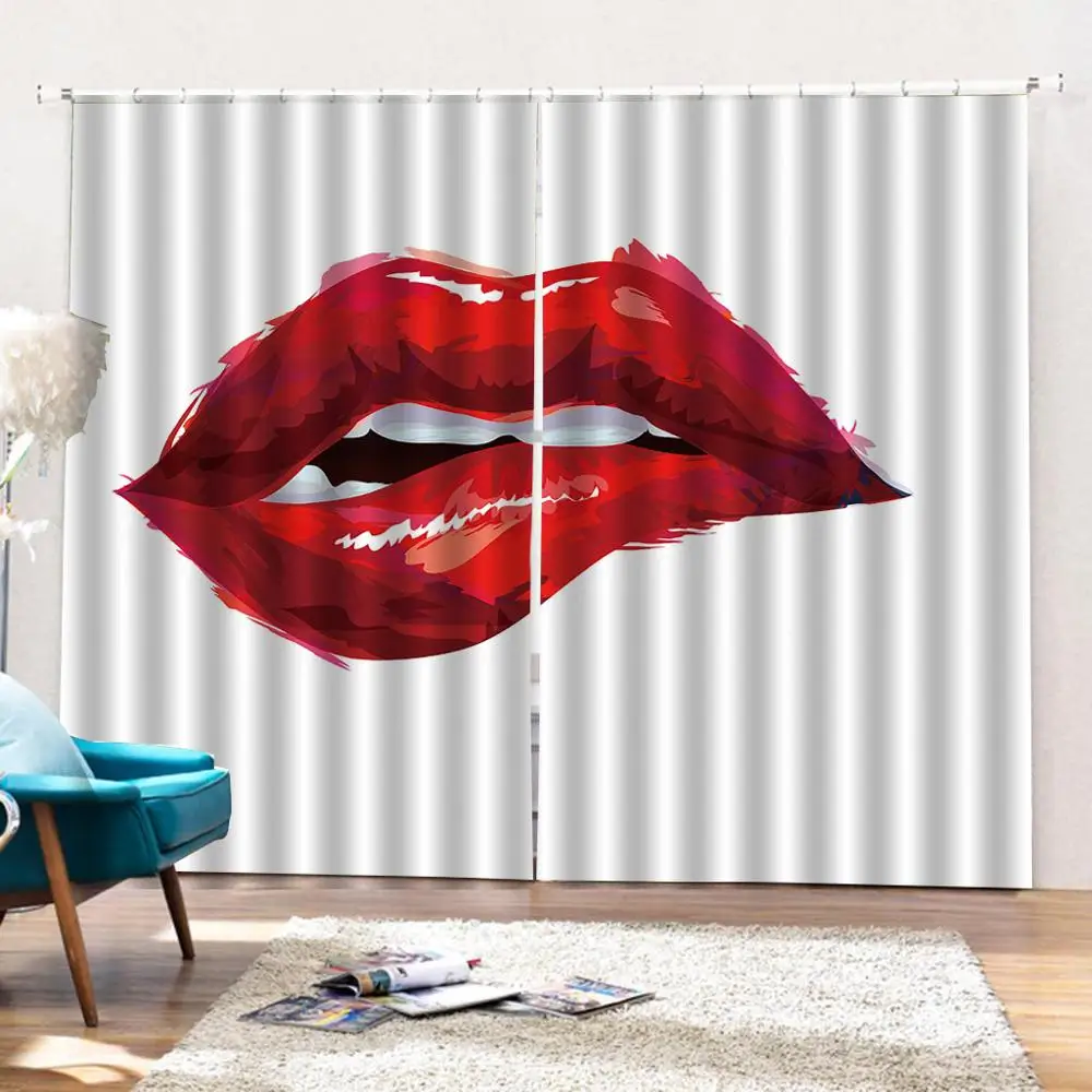 Fashion Women Sexy Shower Curtain Polyester red Lip Bathroom Curtain Big Mouth Nordic Bath Curtains Custom made 3D Digital Print
Fashion Women Sexy Shower Curtain Polyester red Lip Bathroom Curtain Big Mouth Nordic Bath Curtains Custom made 3D Digital Print