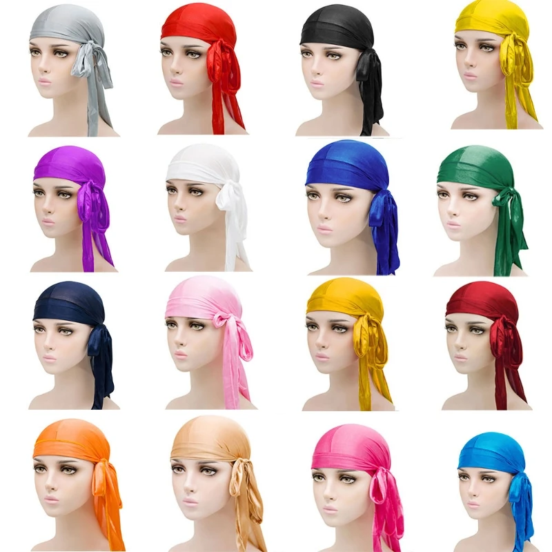 Silky Durag Soft Long Tail Head Scarf Elastic Straps Headwraps for Women Men 37JB
Silky Durag Soft Long Tail Head Scarf Elastic Straps Headwraps for Women Men 37JB